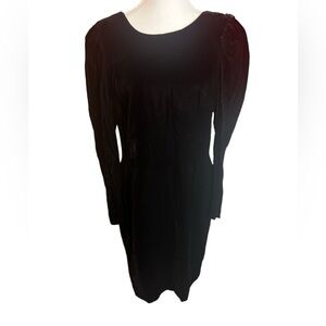 Vintage 80s velvet satin with a bow and bling event dress size medium